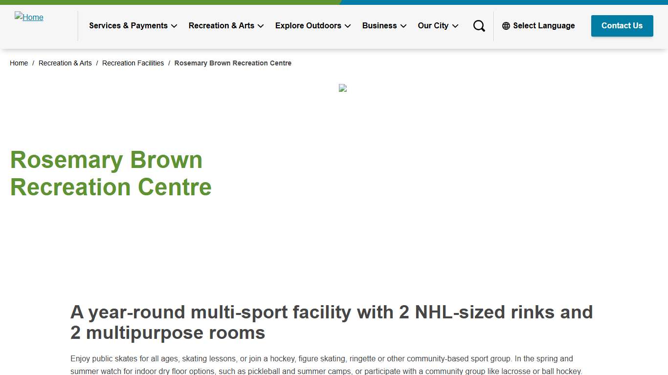 Rosemary Brown Recreation Centre City of Burnaby